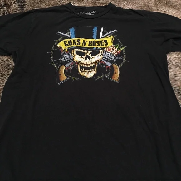 Bravado Shirts Guns N Roses Band Tshirt Black Slash Skull Top